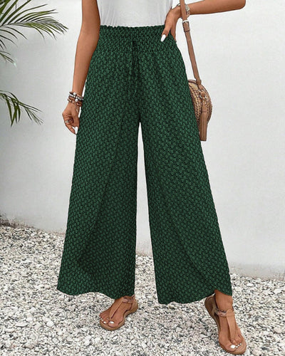 Daniella - Damenhose mit weitem Bein und geometrischem Print