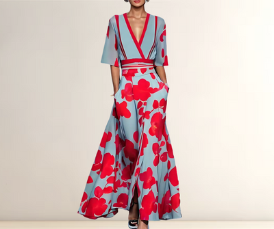 LUNA - ELEGANTES LEICHTES KLEID MIT ÄRMELN