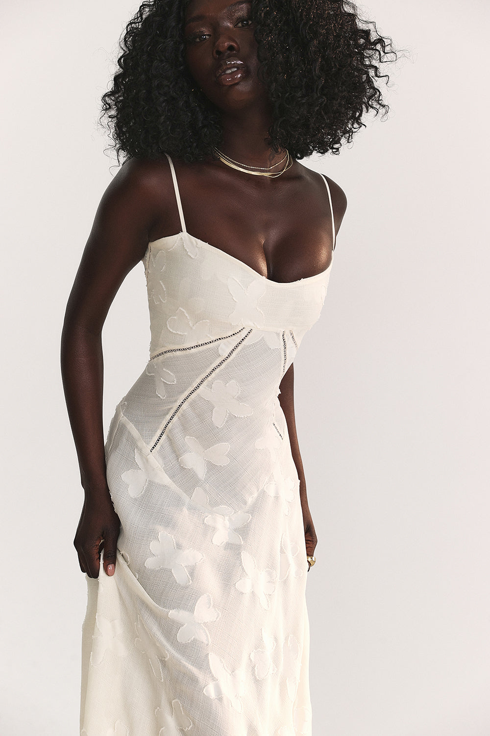 Paulette - Elegantes langes Kleid mit Korsett