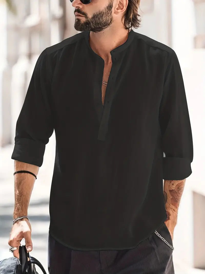 Thomas | Leinenhemd  Klassisches Design, Atmungsaktiv, Langarm