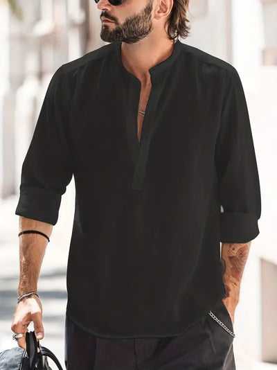 Thomas | Leinenhemd  Klassisches Design, Atmungsaktiv, Langarm