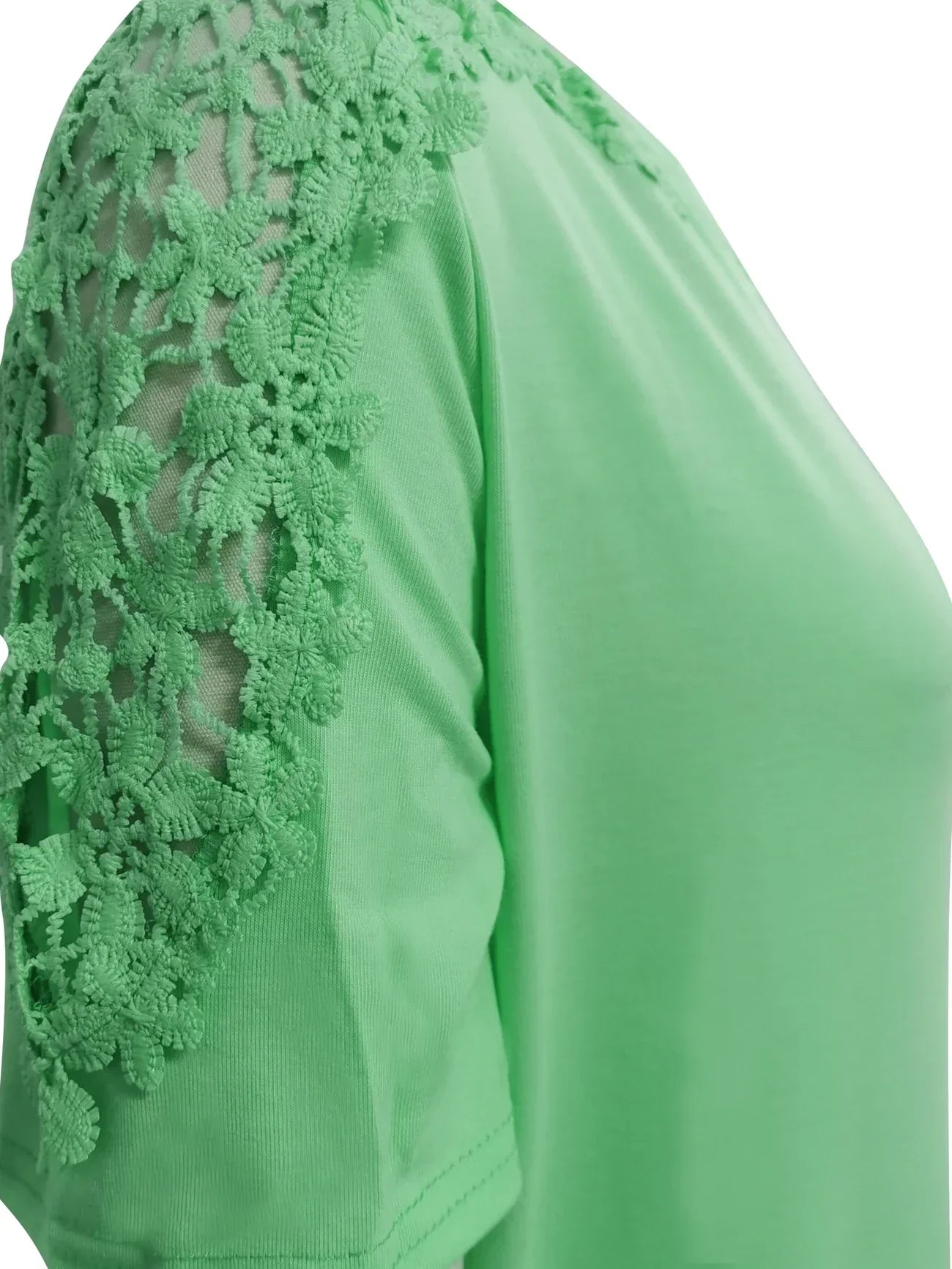 Addison | Elegantes Sommer Kurzarm-T-Shirt mit Spitze