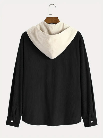 Costas - Strukturierter Cord-Kapuzenpullover Mit Reißverschluss