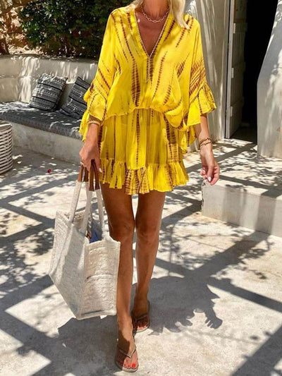 Lara - Weiches, lässiges Minikleid mit V-Ausschnitt