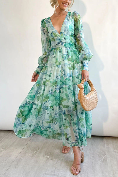 Wickelkleid mit Blumenmuster für Damen