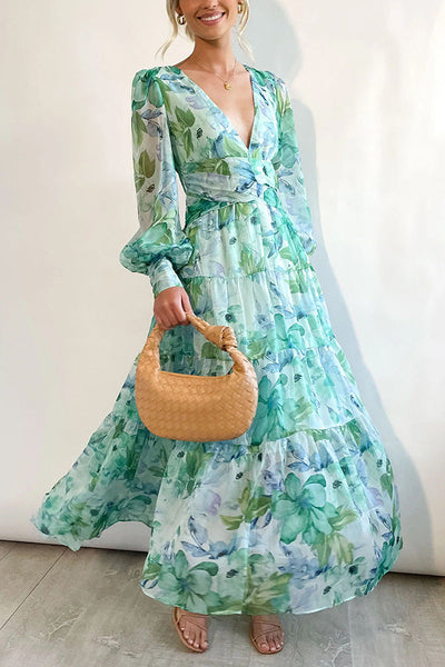 Wickelkleid mit Blumenmuster für Damen