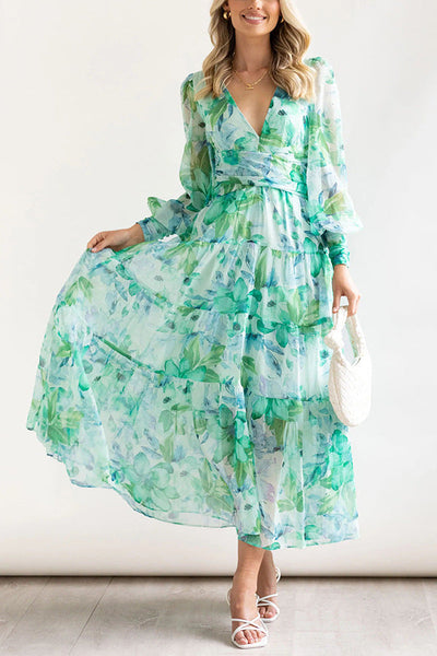 Wickelkleid mit Blumenmuster für Damen