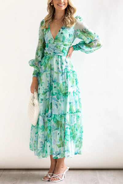 Wickelkleid mit Blumenmuster für Damen