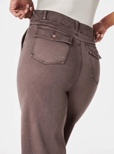 Alva™ - Taillenkontrollierende Twill Cropped Weite Hose