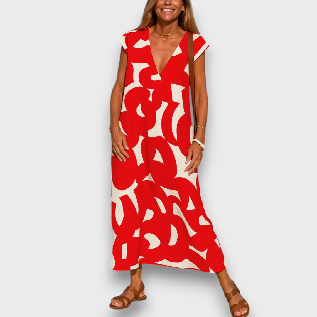 Masha | Luftiges Kleid mit V-Ausschnitt