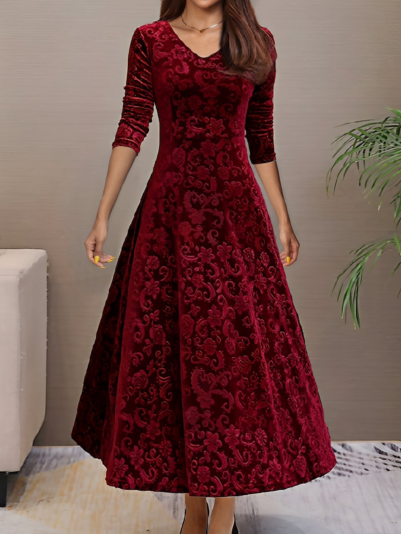 Elliana - Stilvolles Samtkleid für Damen