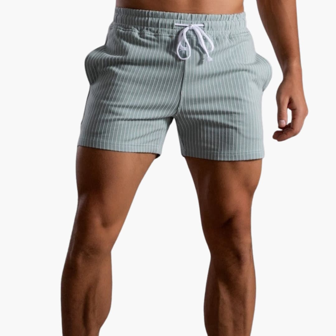 Gestreifte Shorts mit Kordelzug - für Herren im Sommerstil