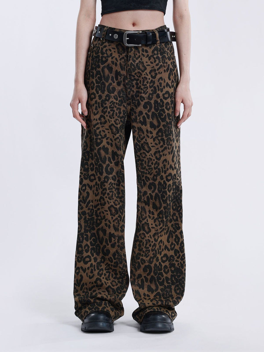 Alfie | Vintage Jahrhundert-Leopardenprint Jeans