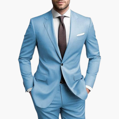 Herren Anzug Zweiteiler mit Reverskragen und schmaler Passform