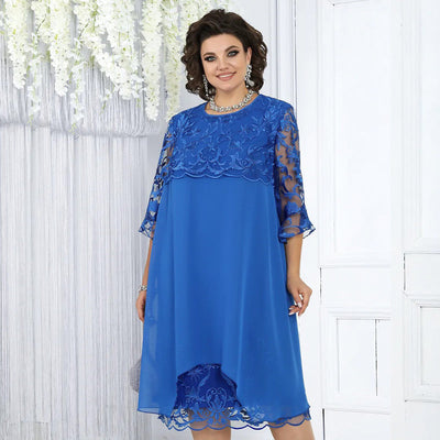 Brittany | Midikleid aus Spitze für Damen mit weiter Passform