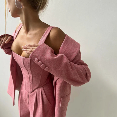 Agata | Dreiteiliges Set mit Doppeljacke