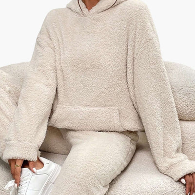 Teddy Hoodie Loungewear für Damen