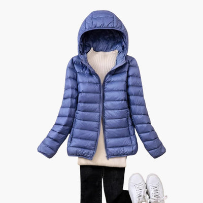 Ultraleichte Daunenjacke mit Kapuze für Damen