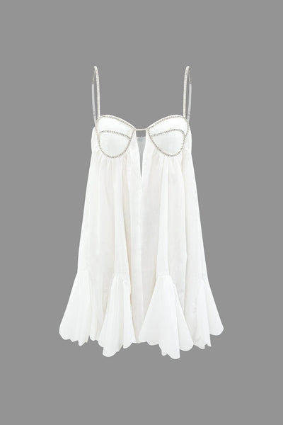 Sophia | Glamouröses Mini-Kleid mit Kristall-Trägern – Feminin & stilvoll für besondere Anlässe