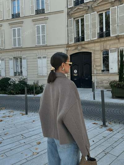 Cropped Wolljacke mit Knopfleiste – Zeitlos, Parisian & Herbstready