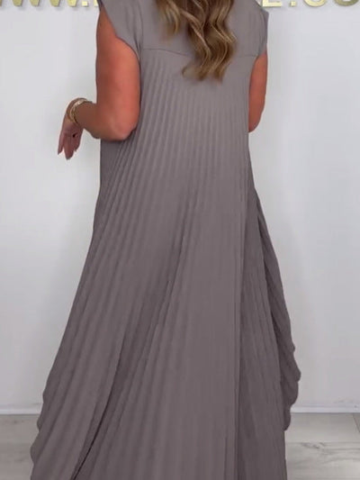 Emery | Plissierter Top mit kurzen Ärmeln und weite Hose