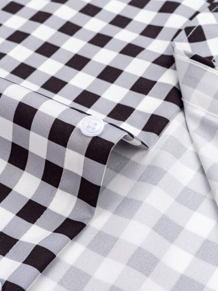 Oktoberfest Karohemd Herren – Kurzarm Trachtenhemd in Rot-Weiß