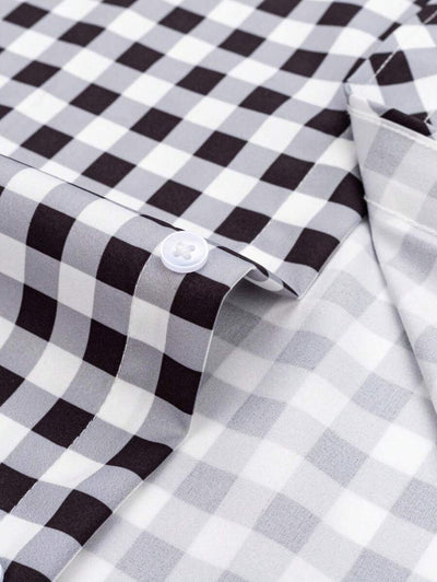 Oktoberfest Karohemd Herren – Kurzarm Trachtenhemd in Rot-Weiß