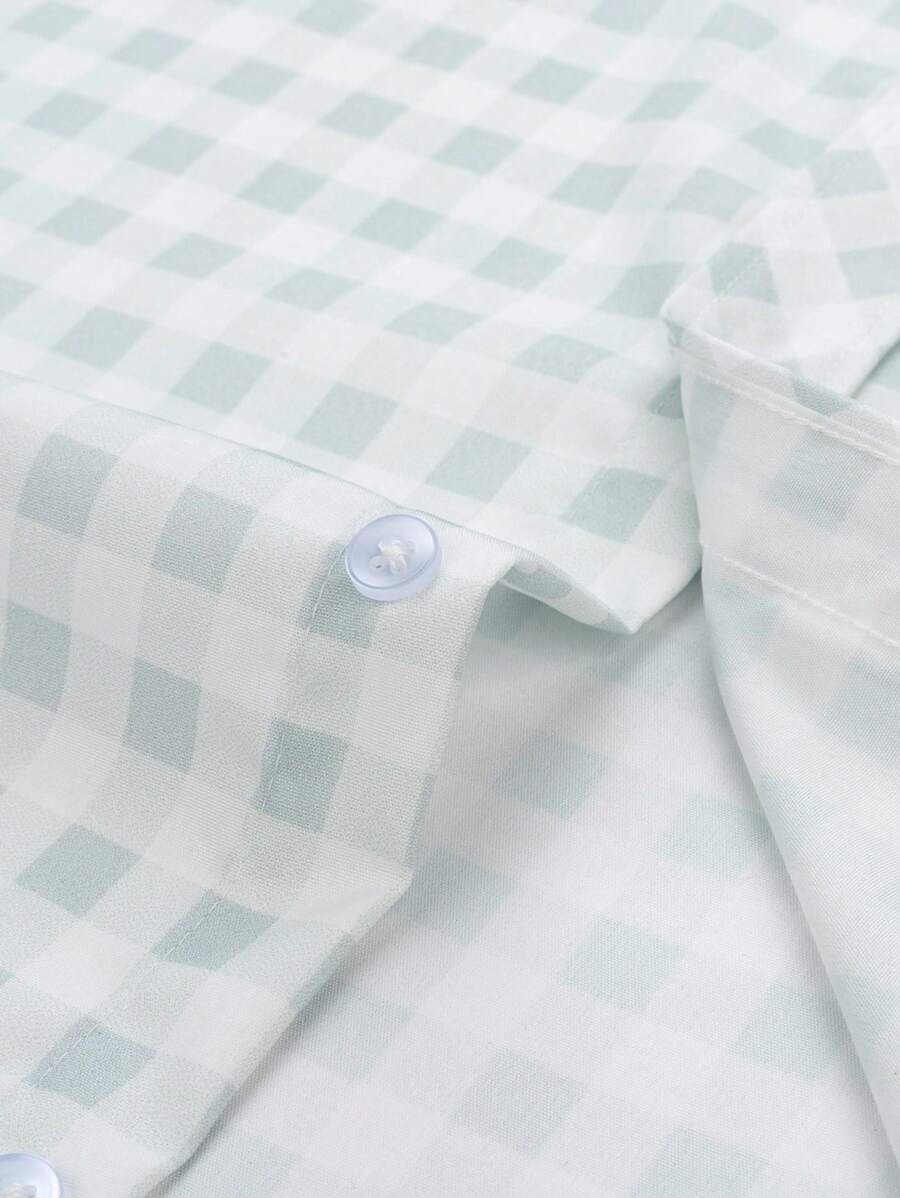 Oktoberfest Karohemd Herren – Kurzarm Trachtenhemd in Rot-Weiß