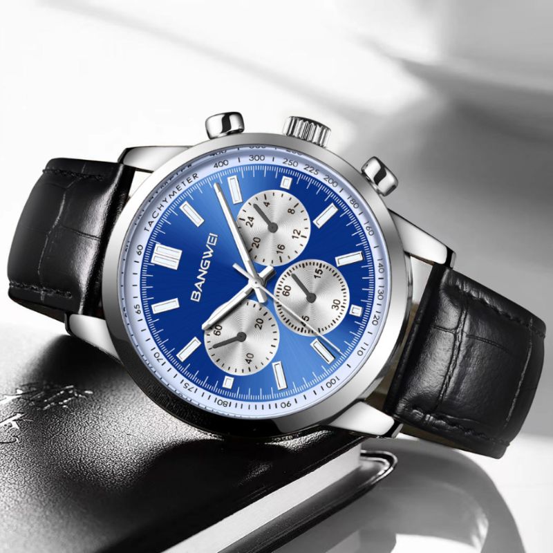 Alfred® | Militär Sport Casual Leder Quarz Uhr