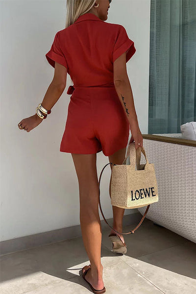 Catalina | Kurzärmeliger Jumpsuit