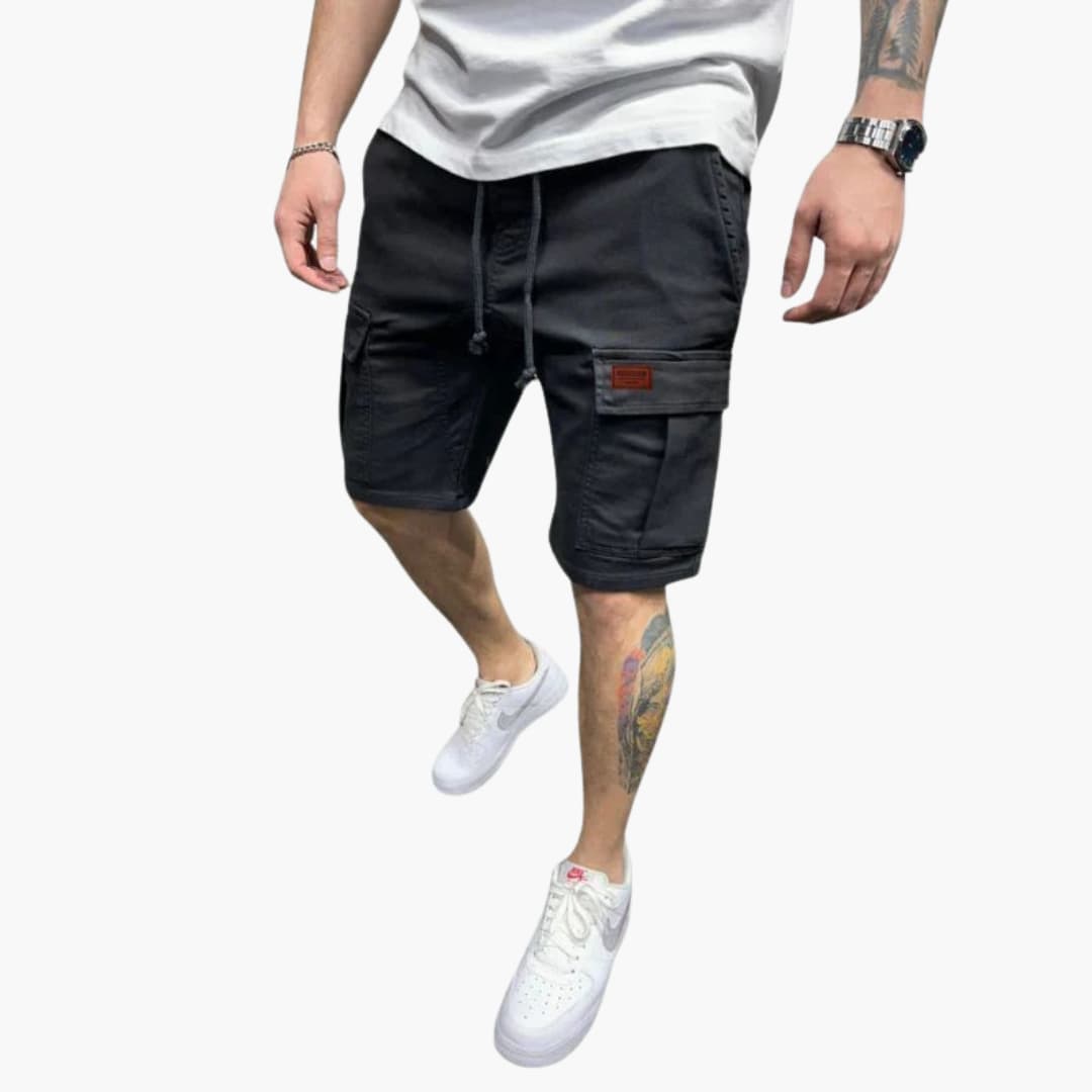 Herren Cargoshorts mit Kordelzug und Klappentaschen