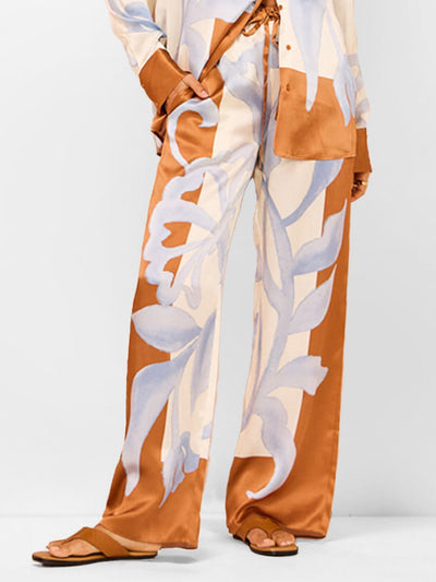 Vollständiges Golden Leaf – Oversized-Hemd und passende Hose