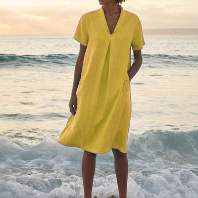 Laurie – Kurzärmeliges Kleid Mit Taschen