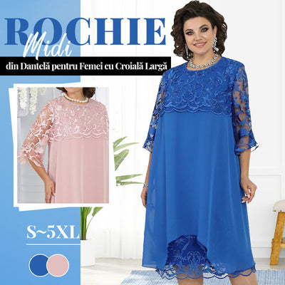 Brittany | Midikleid aus Spitze für Damen mit weiter Passform