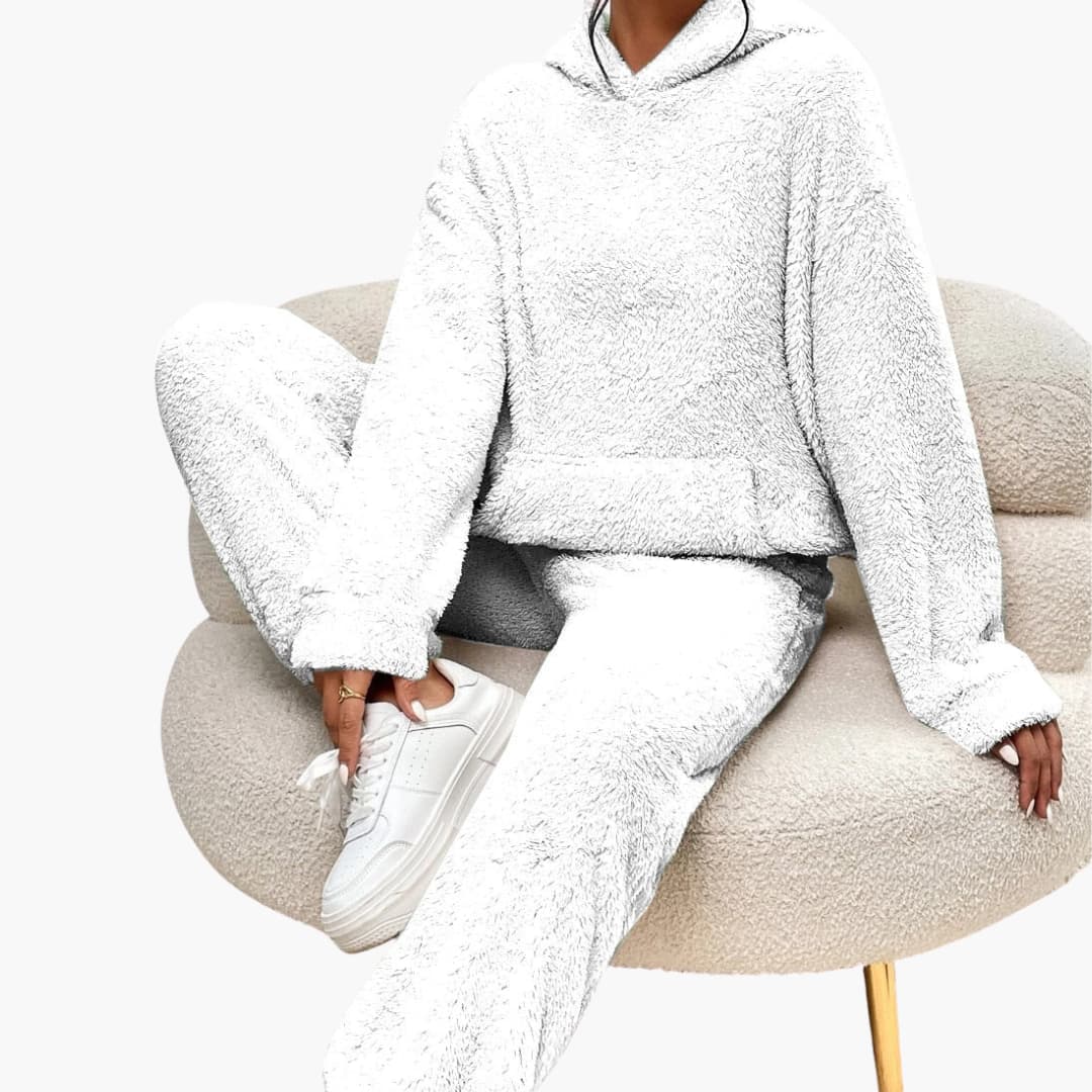 Teddy Hoodie Loungewear für Damen