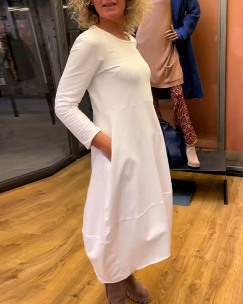 Clara - Frühlings-Midikleid mit Bauchkaschierung