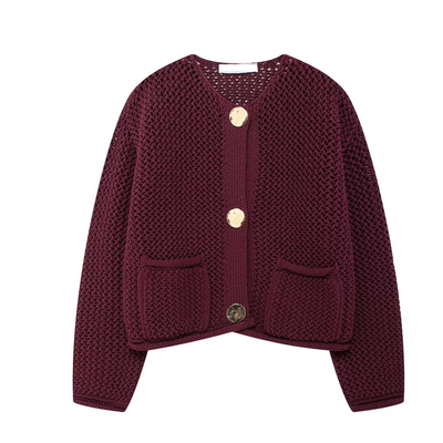 Lavinia - Vintage-Strickjacke mit Knöpfen