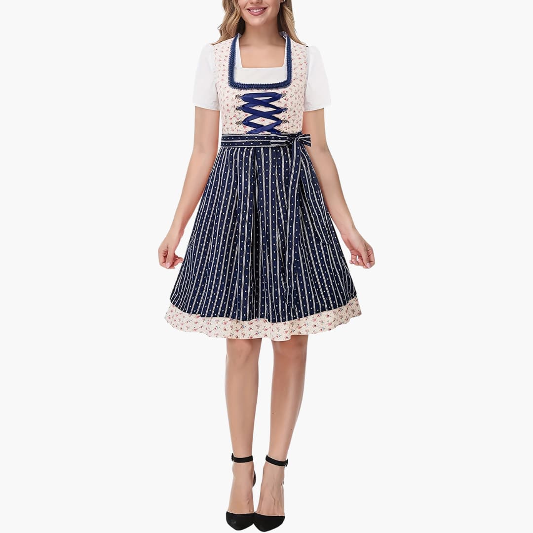 Bedrucktes Dirndl kleid für Damen - Oktoberfest 2025