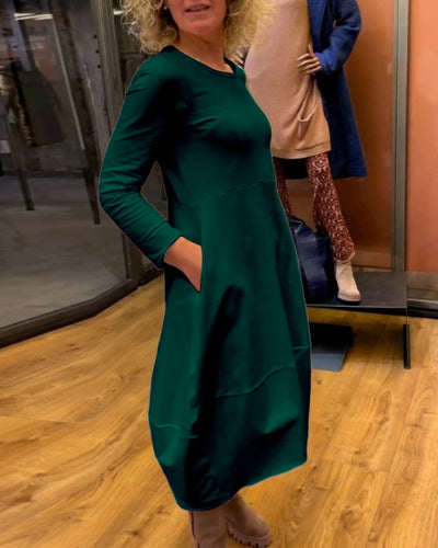 Clara - Frühlings-Midikleid mit Bauchkaschierung