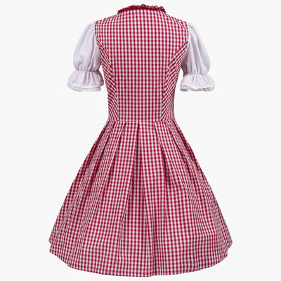 Karomuster Dirndl kleid für Damen - Oktoberfest 2025