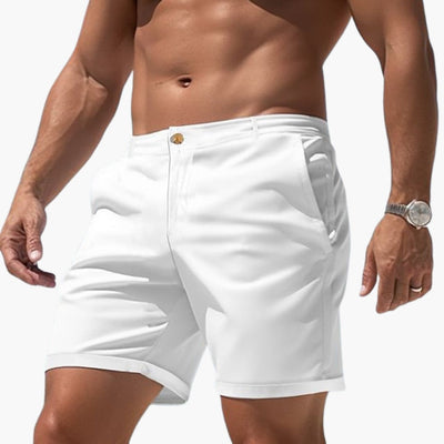 Herren Sommer Shorts mit Seitentaschen und Umschlagsäumen