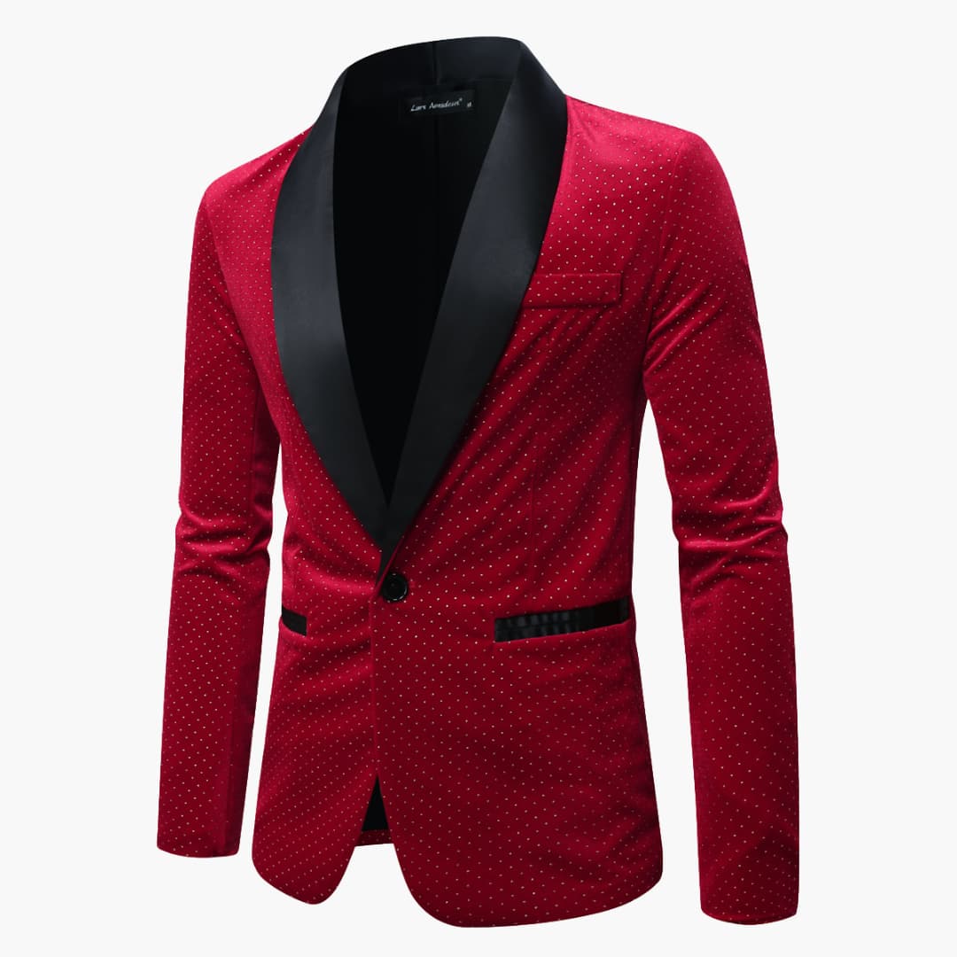 Herren Anzug zweiteilig mit Schalkragen und Satindetails