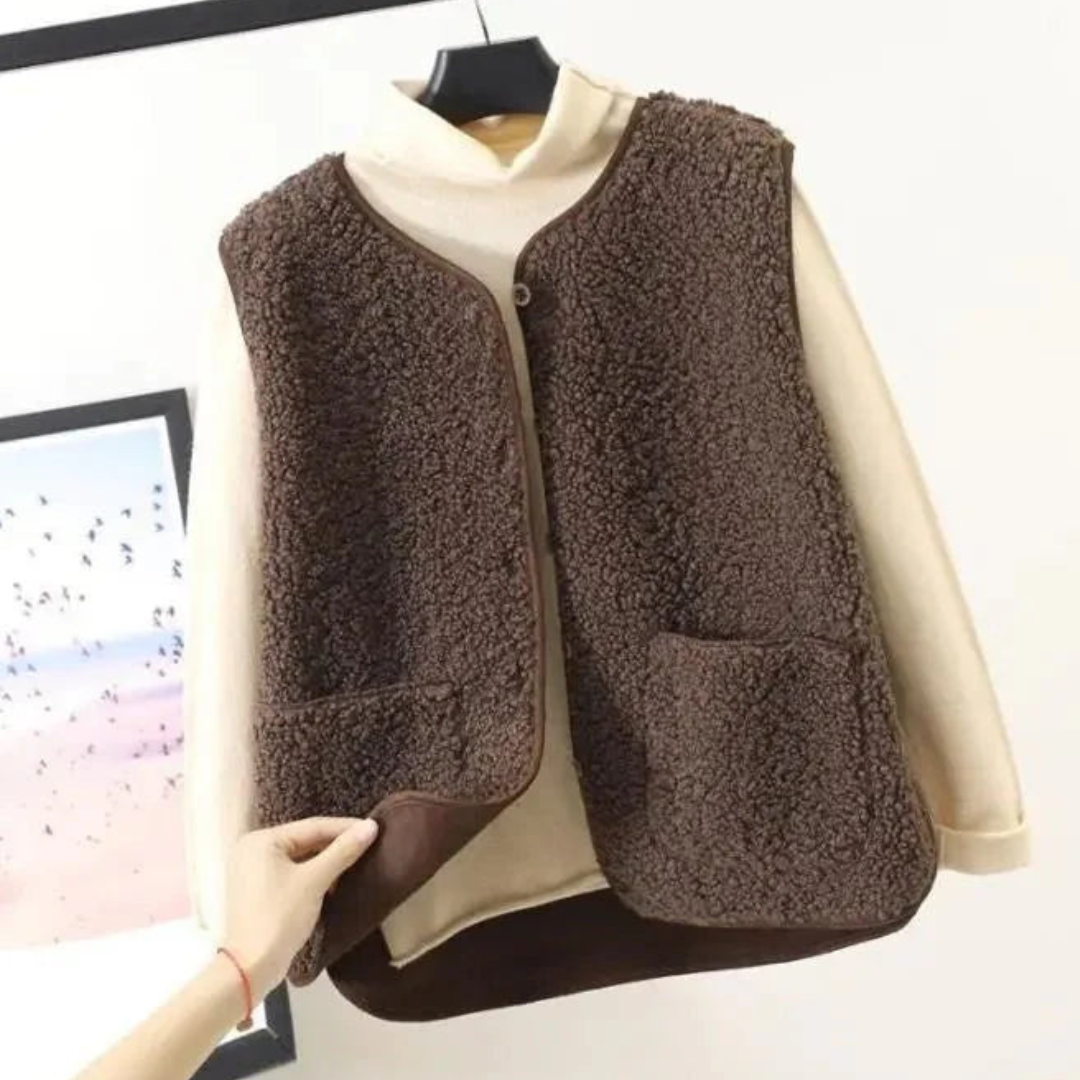 Damen Knopf Daunen Warme Weste | Ärmellos