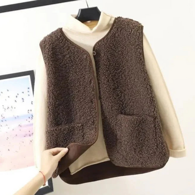 Damen Knopf Daunen Warme Weste | Ärmellos