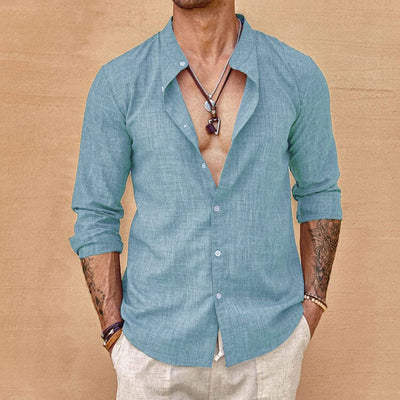 Eberhard | Hemd aus mühelosem Leinen und Baumwolle