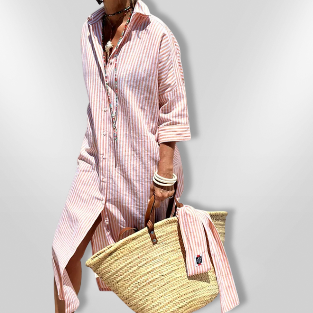 Emilia | Gestreiftes Hemdkleid