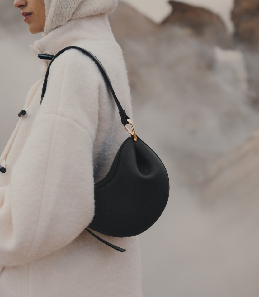 Tote Bag Damen Vegan – Große Schultertasche aus Kunstleder in Cognac