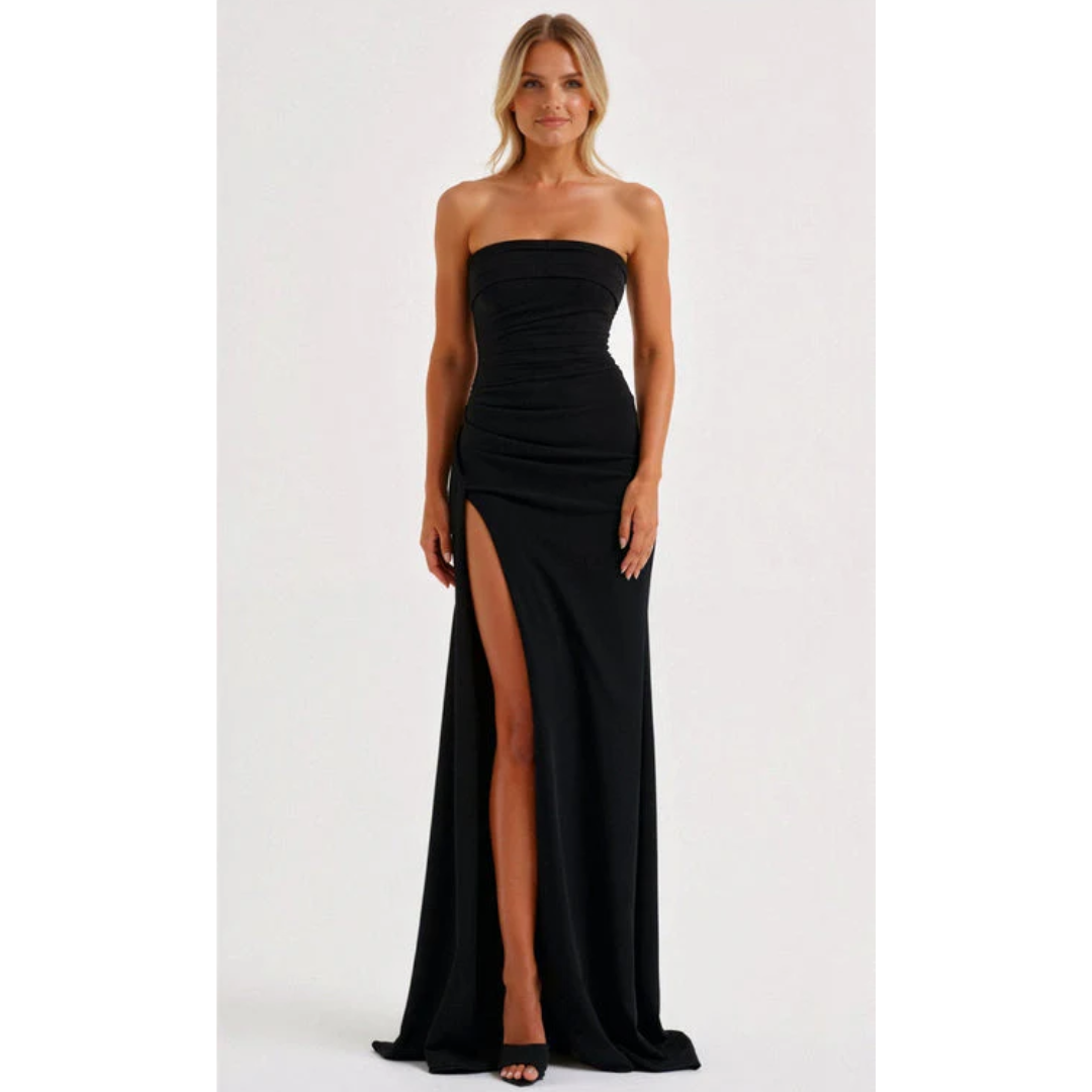 Damen Kleid mit Hohem Seitenschlitz | Maxi