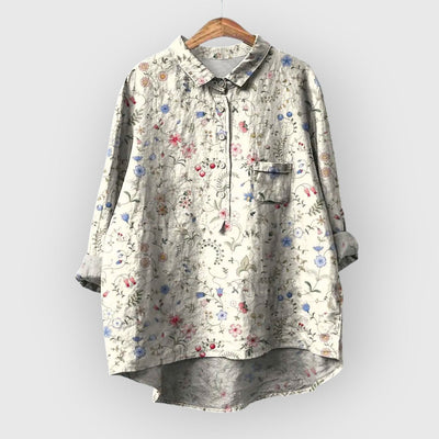 LAURA | Blumenbluse handgemacht