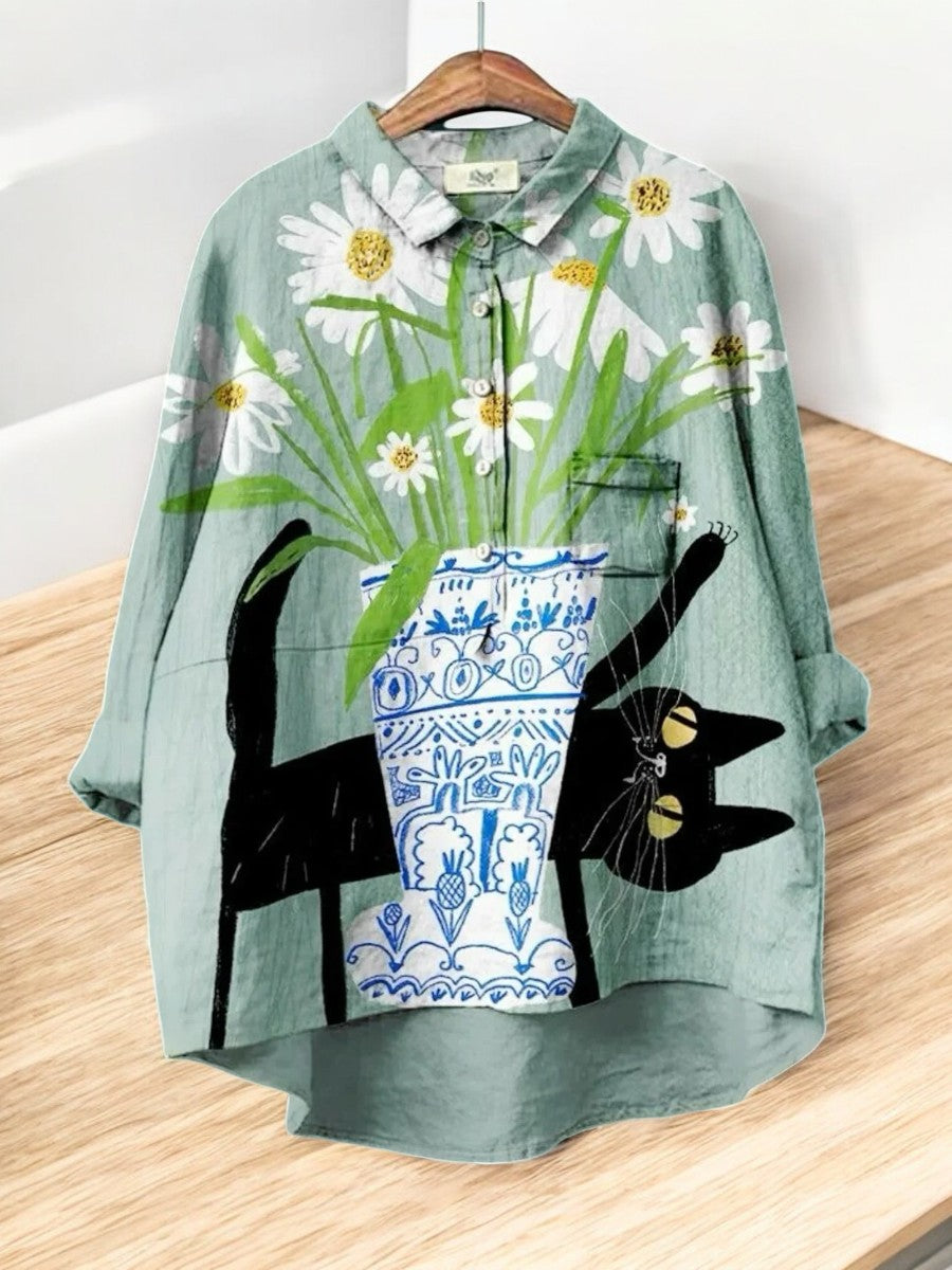 Carolin™ - Stilvolle Vintage-Bluse mit Charme